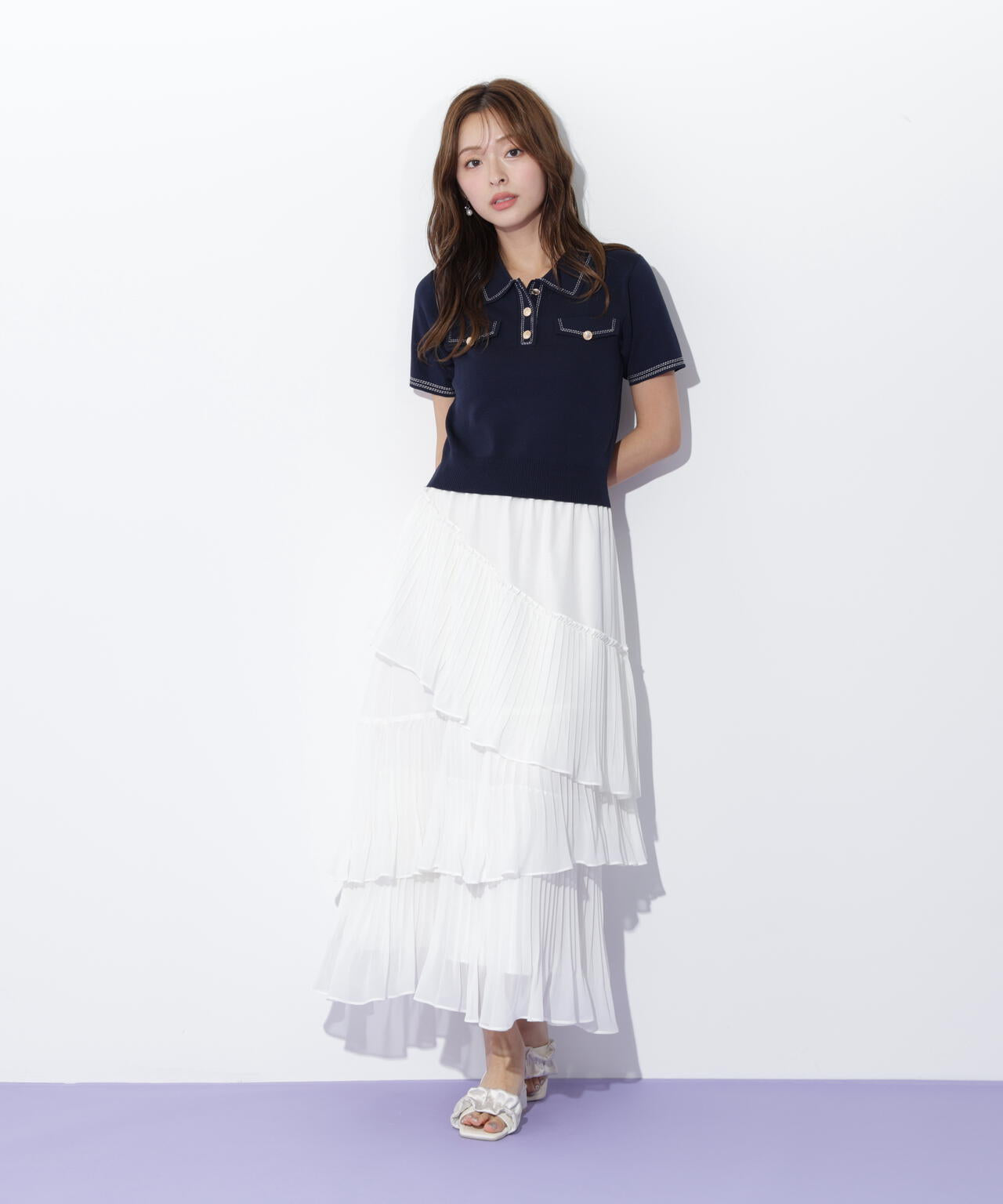 ステッチポロニット