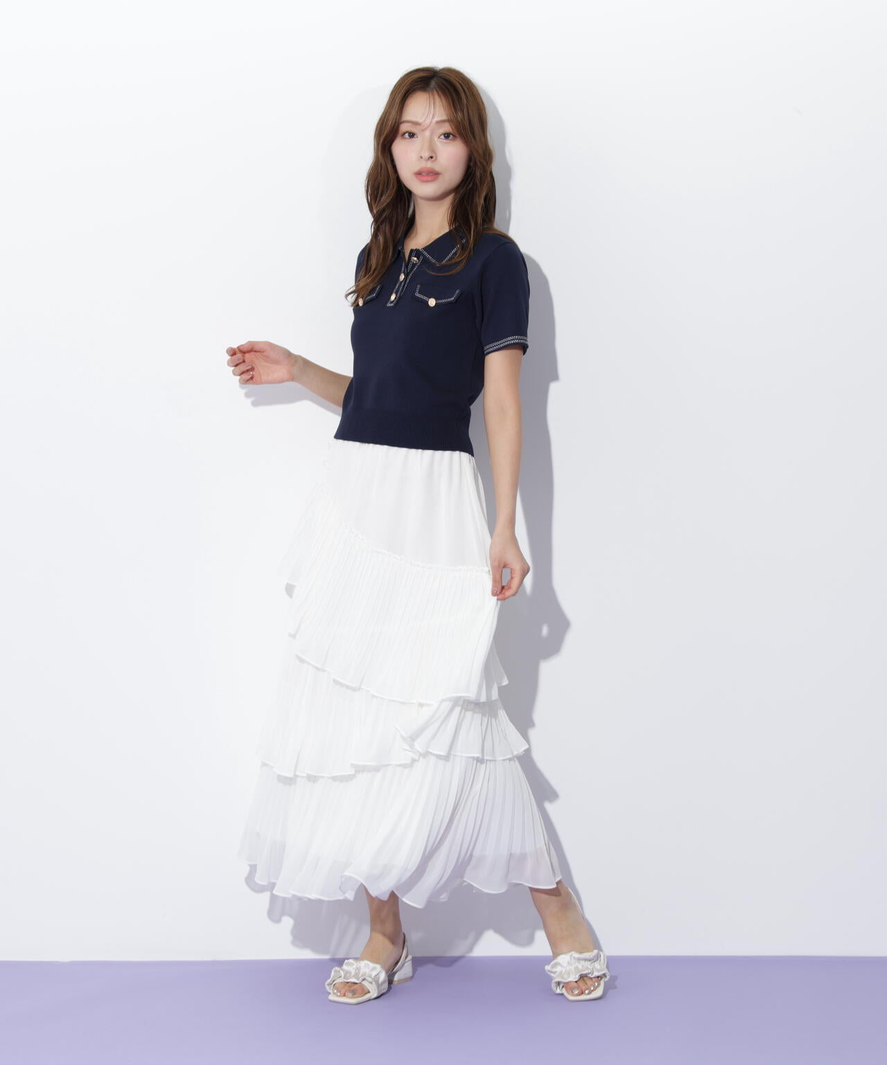 ステッチポロニット