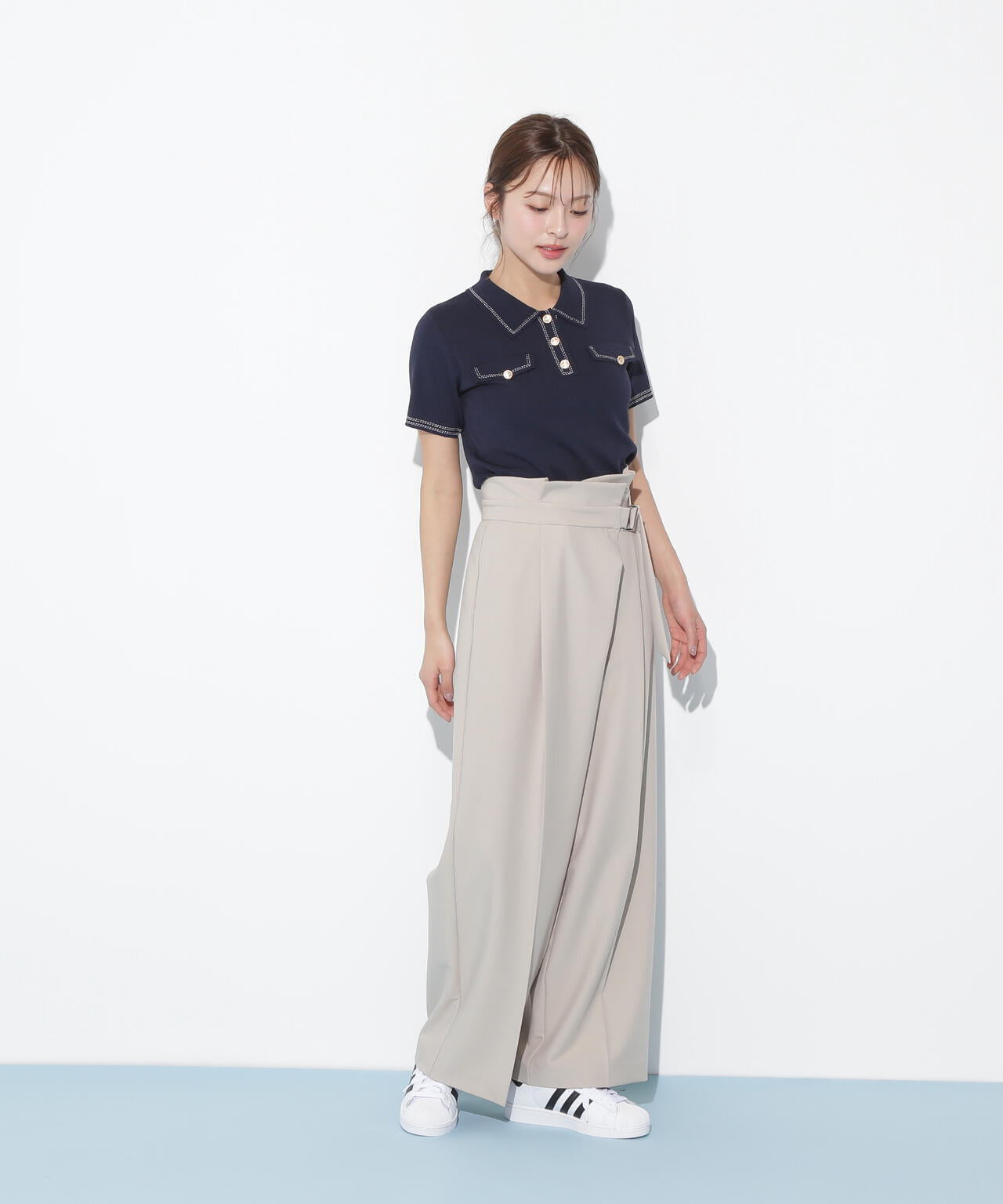 ステッチポロニット