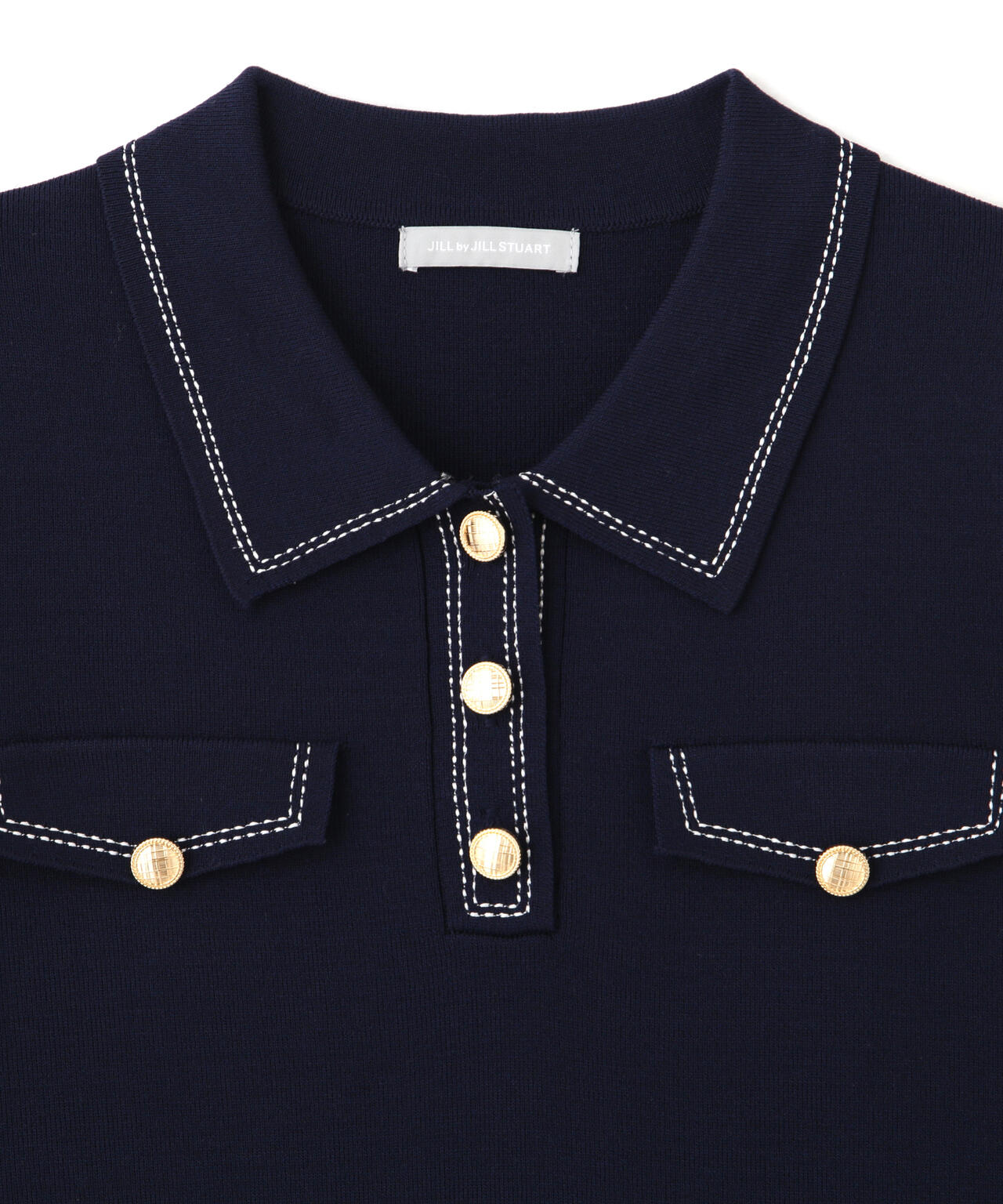 ステッチポロニット