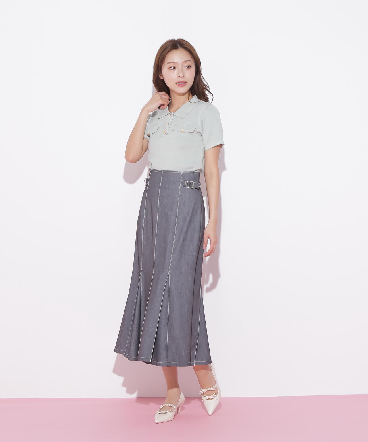 ステッチポロニット