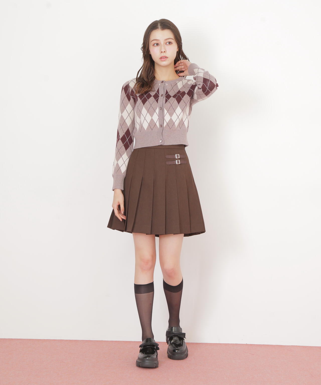 <BEARシリーズ>アーガイルカーディガン