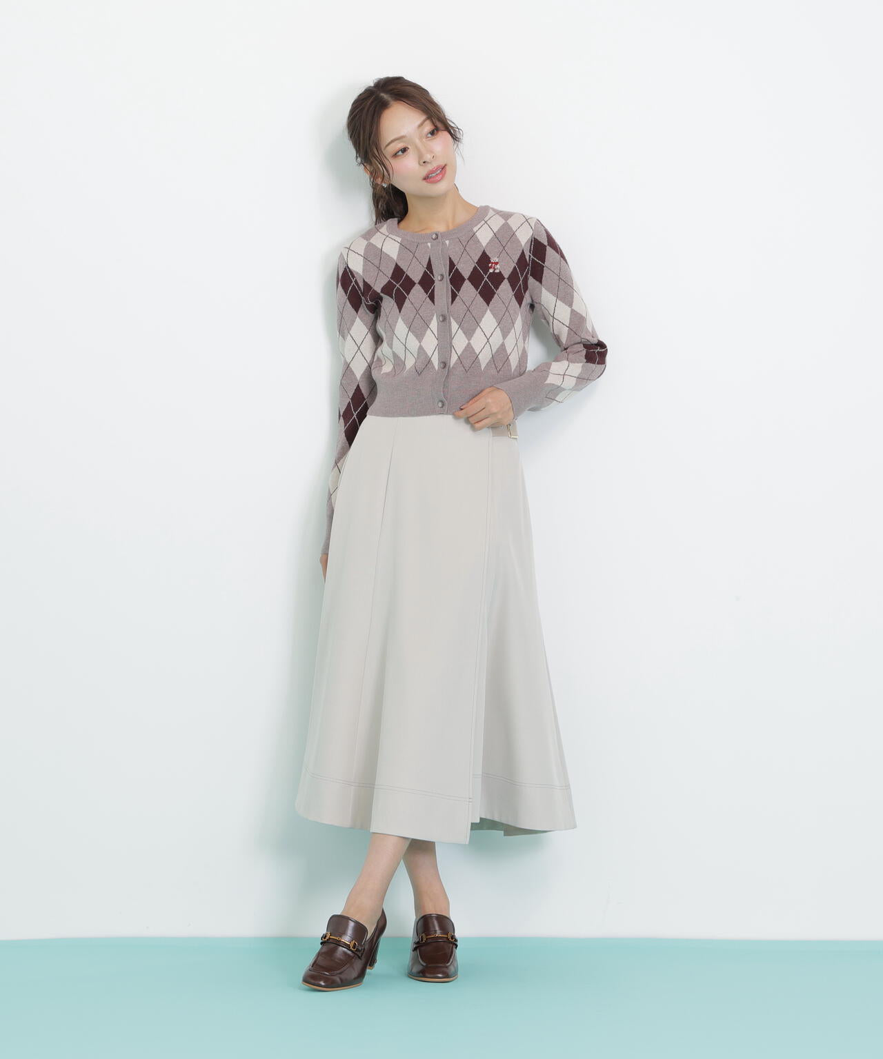 <BEARシリーズ>アーガイルカーディガン