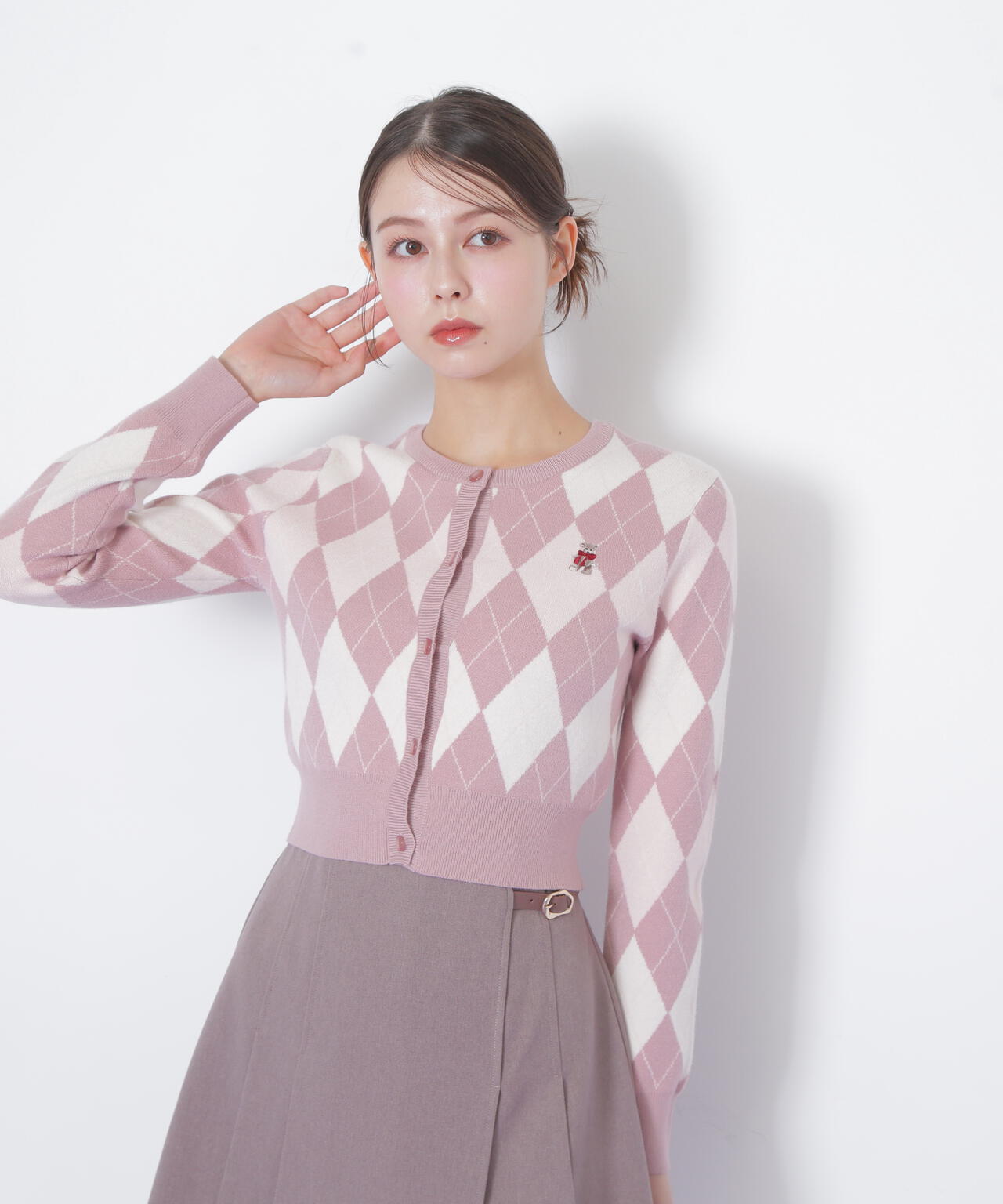 <BEARシリーズ>アーガイルカーディガン