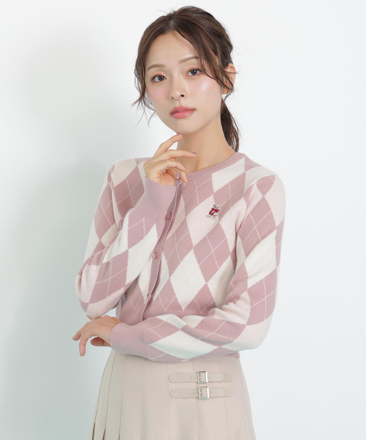 <BEARシリーズ>アーガイルカーディガン