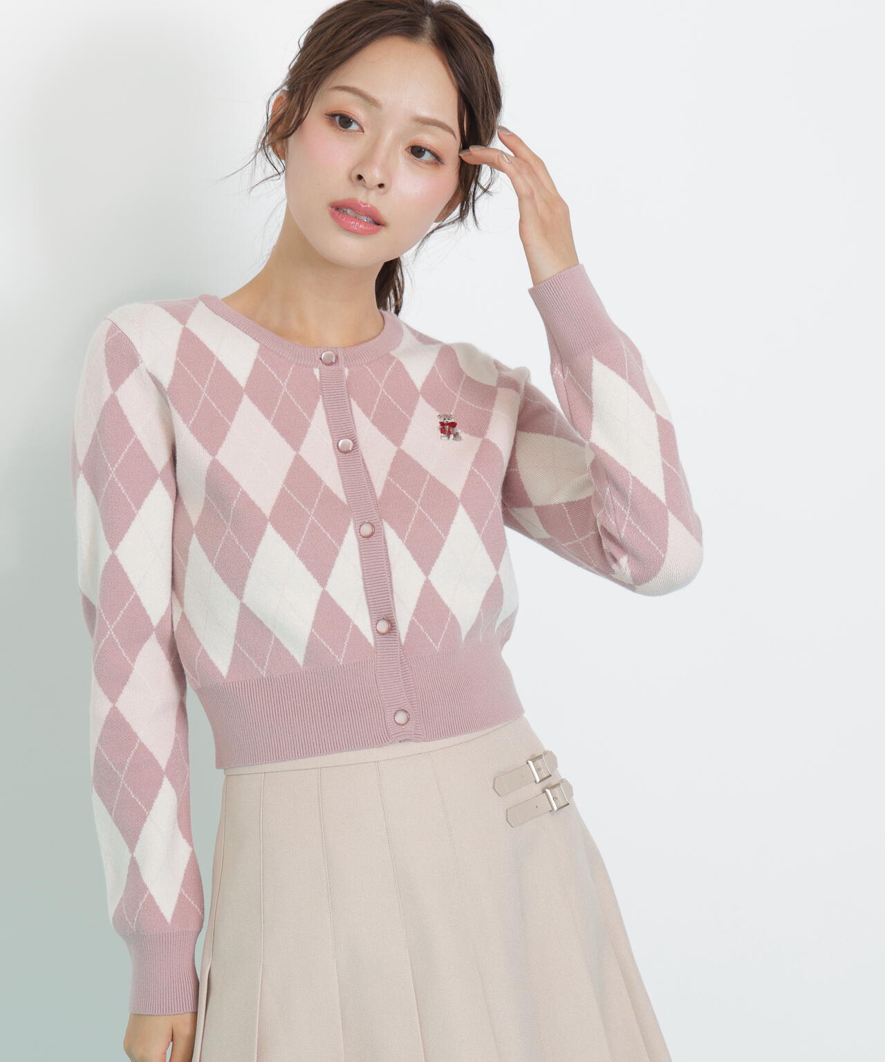 <BEARシリーズ>アーガイルカーディガン