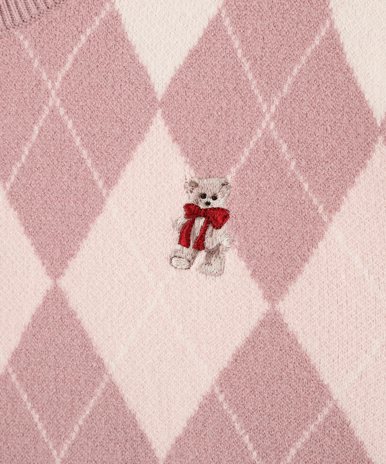 <BEARシリーズ>アーガイルカーディガン