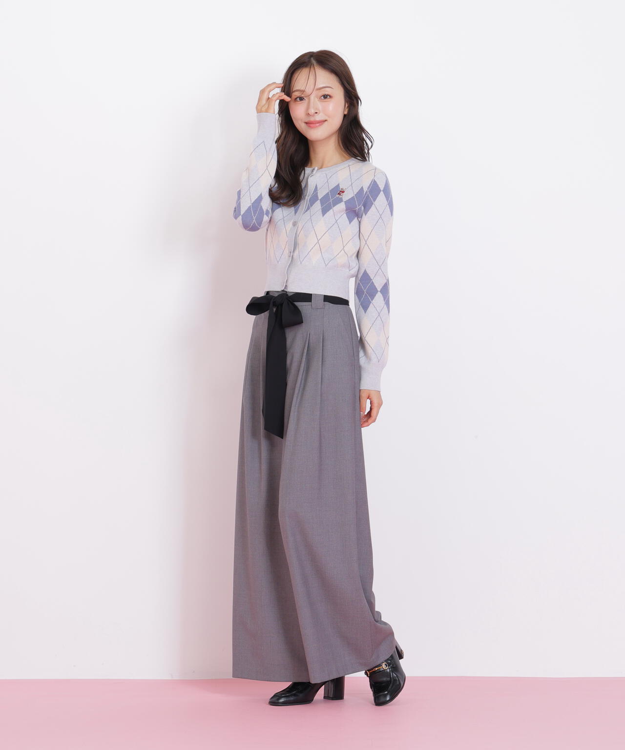 <BEARシリーズ>アーガイルカーディガン