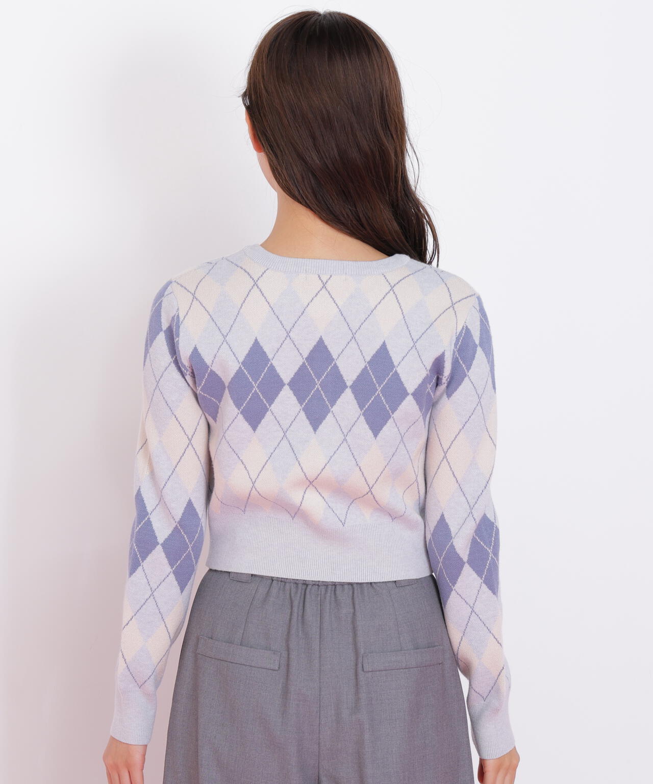 <BEARシリーズ>アーガイルカーディガン