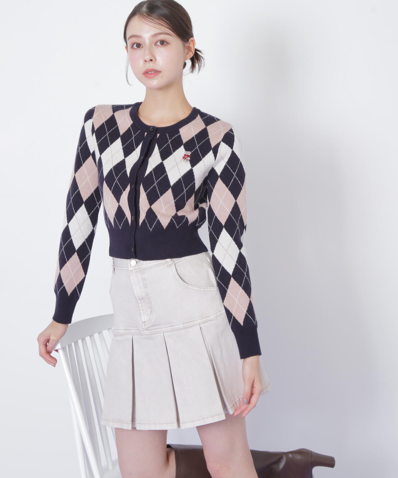 <BEARシリーズ>アーガイルカーディガン