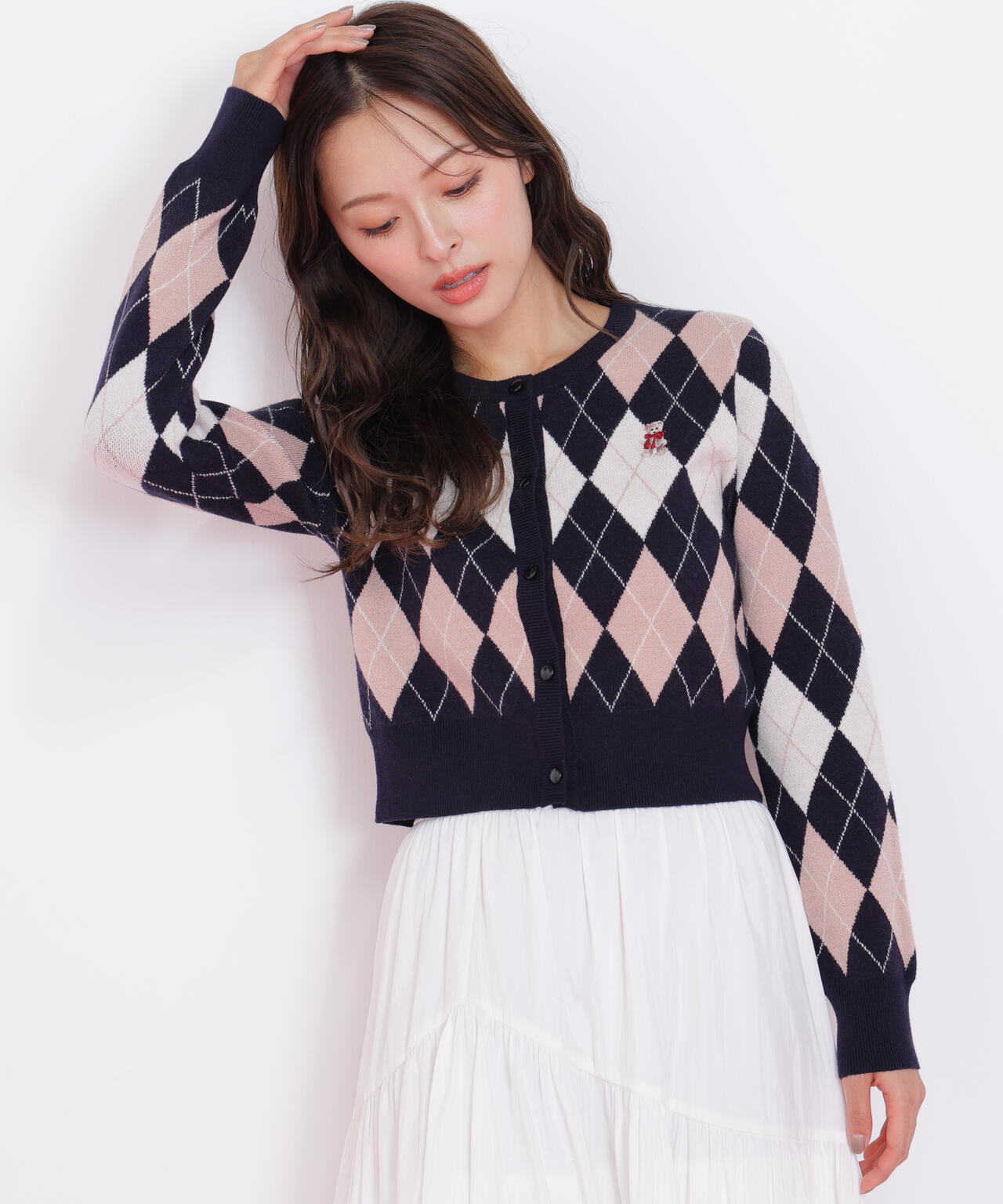 <BEARシリーズ>アーガイルカーディガン