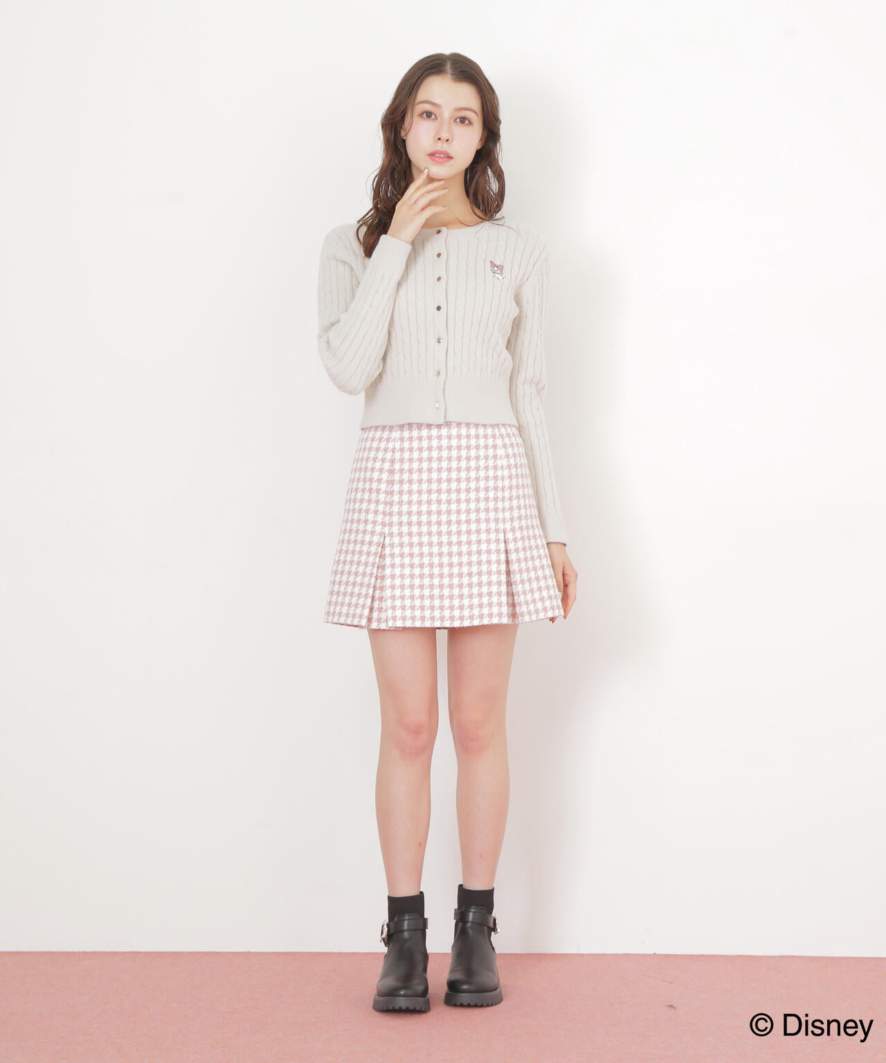 Disney Marie/シャギーケーブルカーディガン