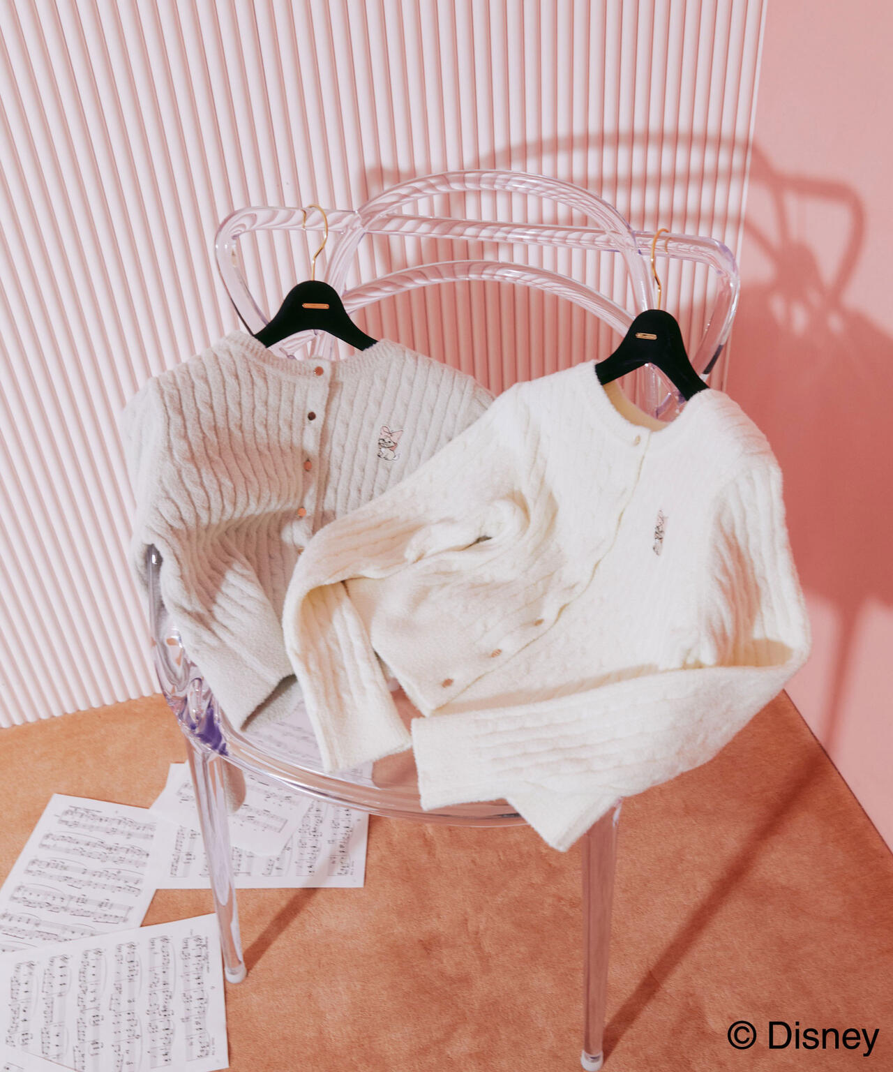 Disney Marie/シャギーケーブルカーディガン