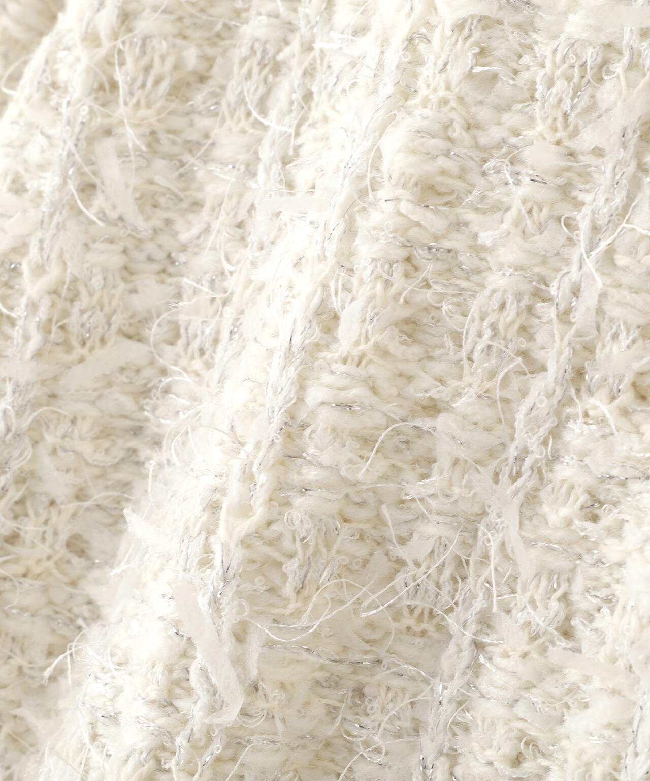 ラメツイードニットカーディガン