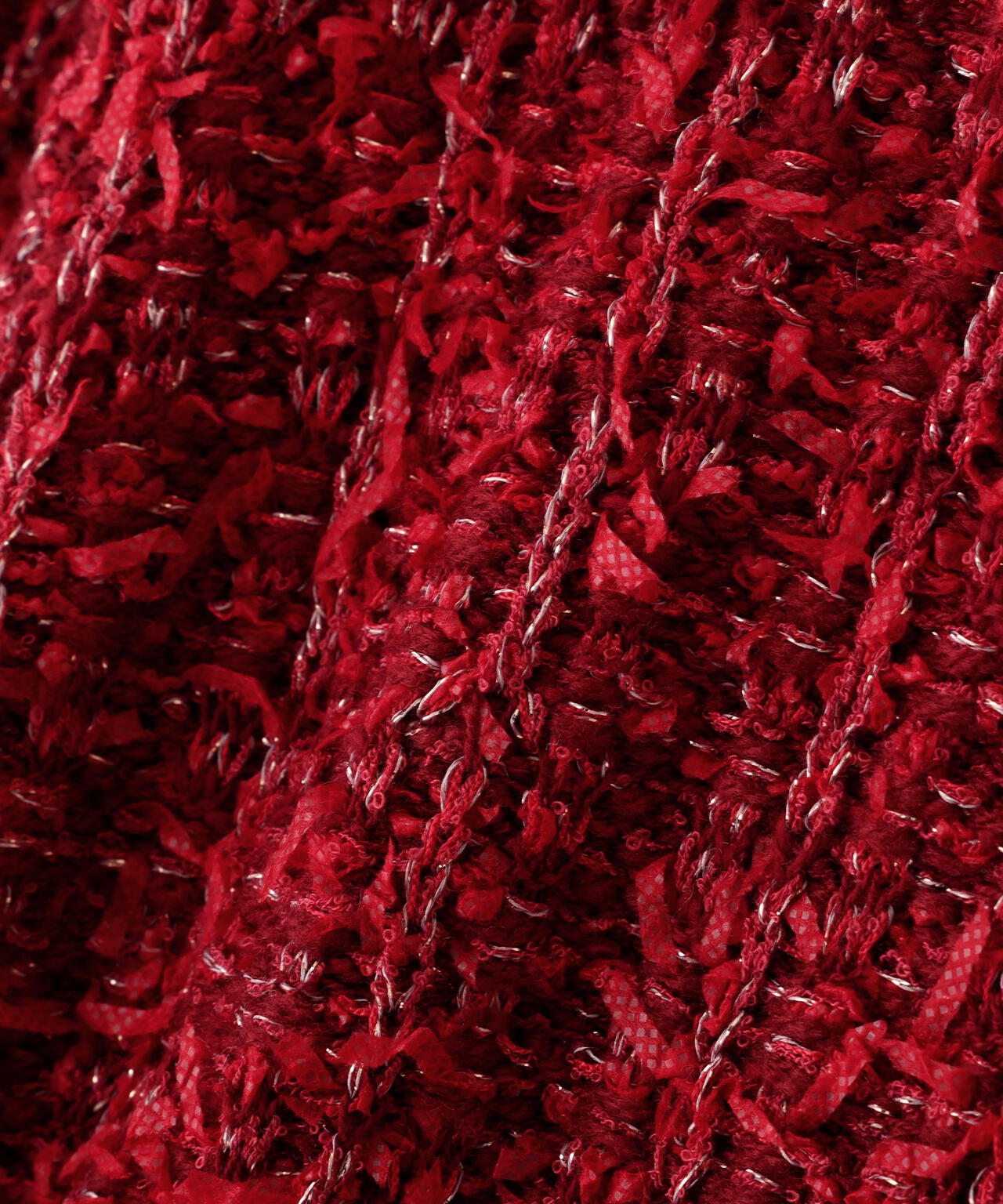 ラメツイードニットカーディガン