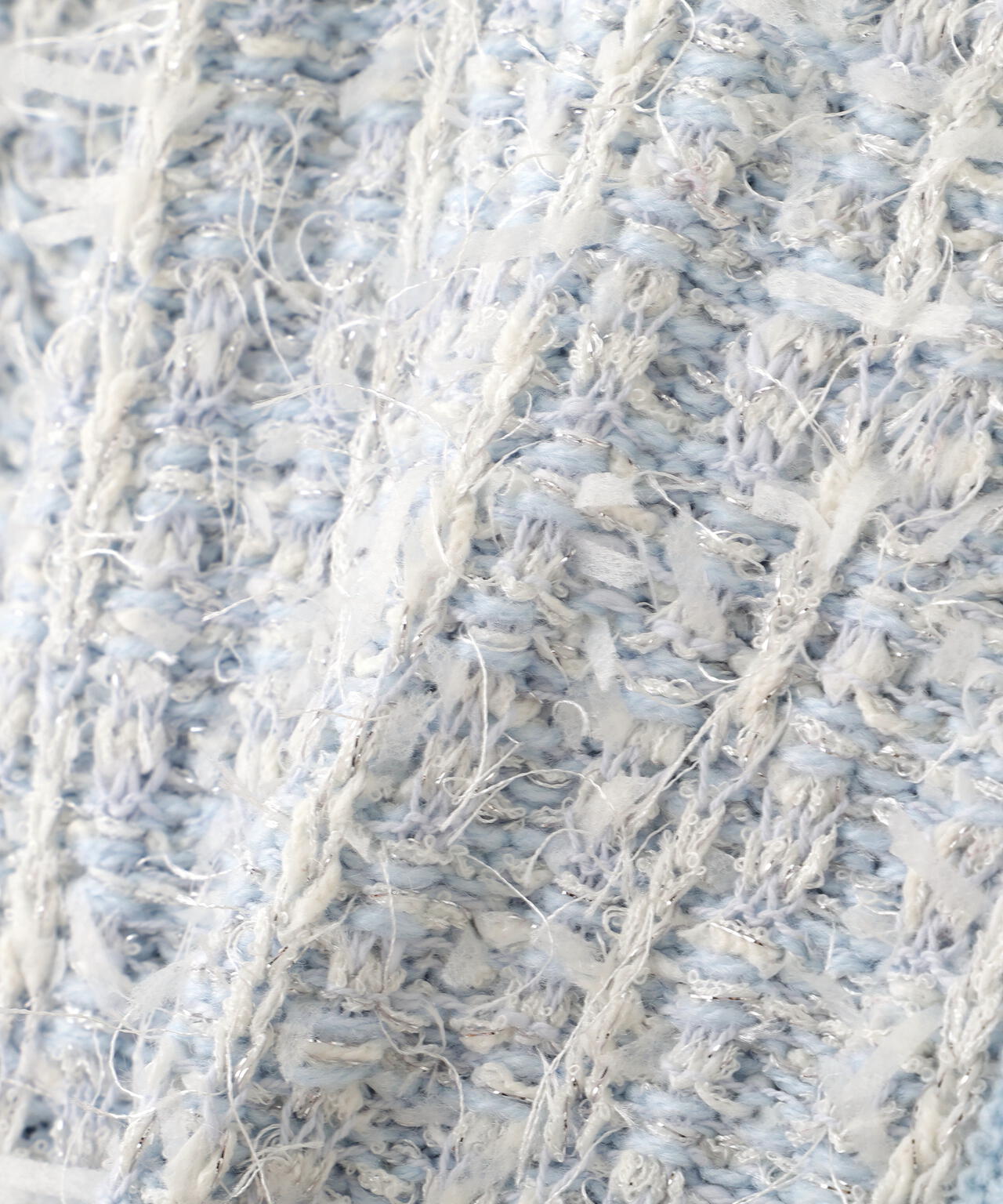 ラメツイードニットカーディガン