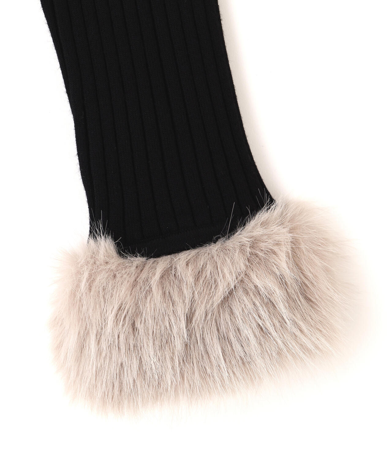 袖フェイクファーカーデトップス