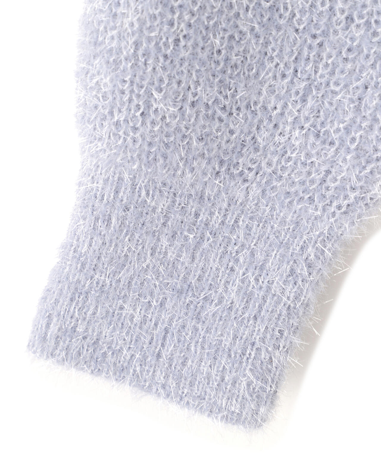 サイドリボンフィルムフェザーニット