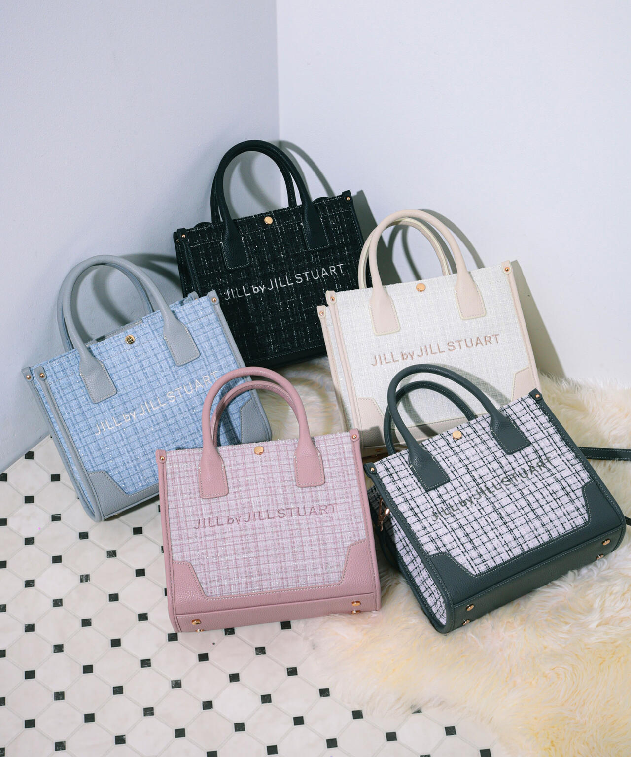 <WEB限定カラーあり>ツイードショルダートート