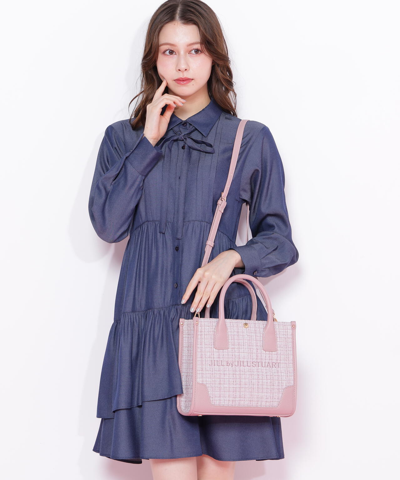 <WEB限定カラーあり>ツイードショルダートート