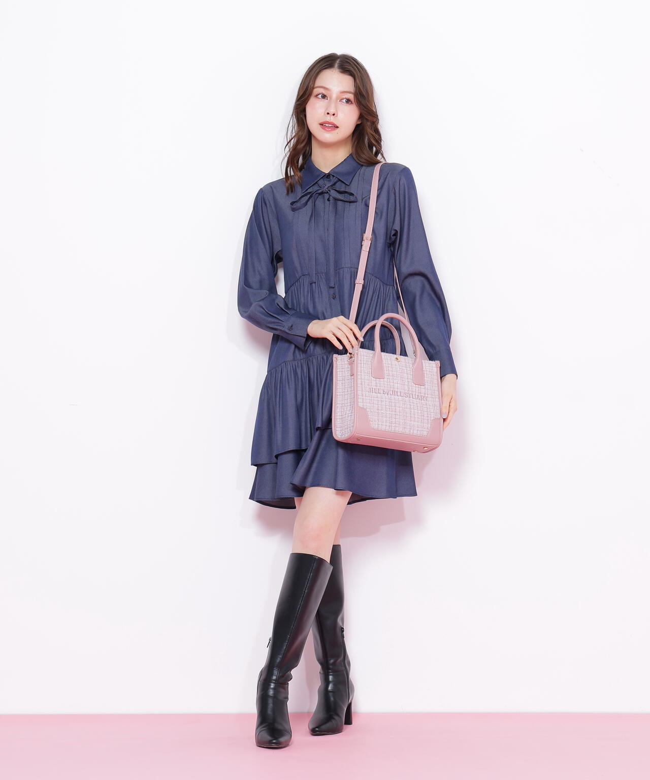 <WEB限定カラーあり>ツイードショルダートート