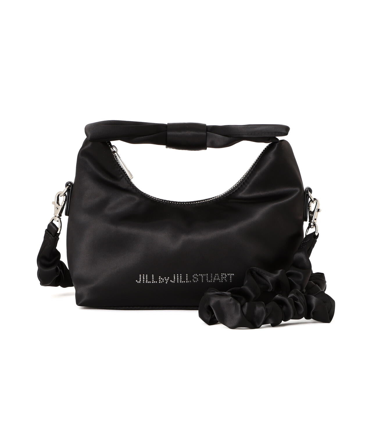 リボンハンドルサテンバッグ