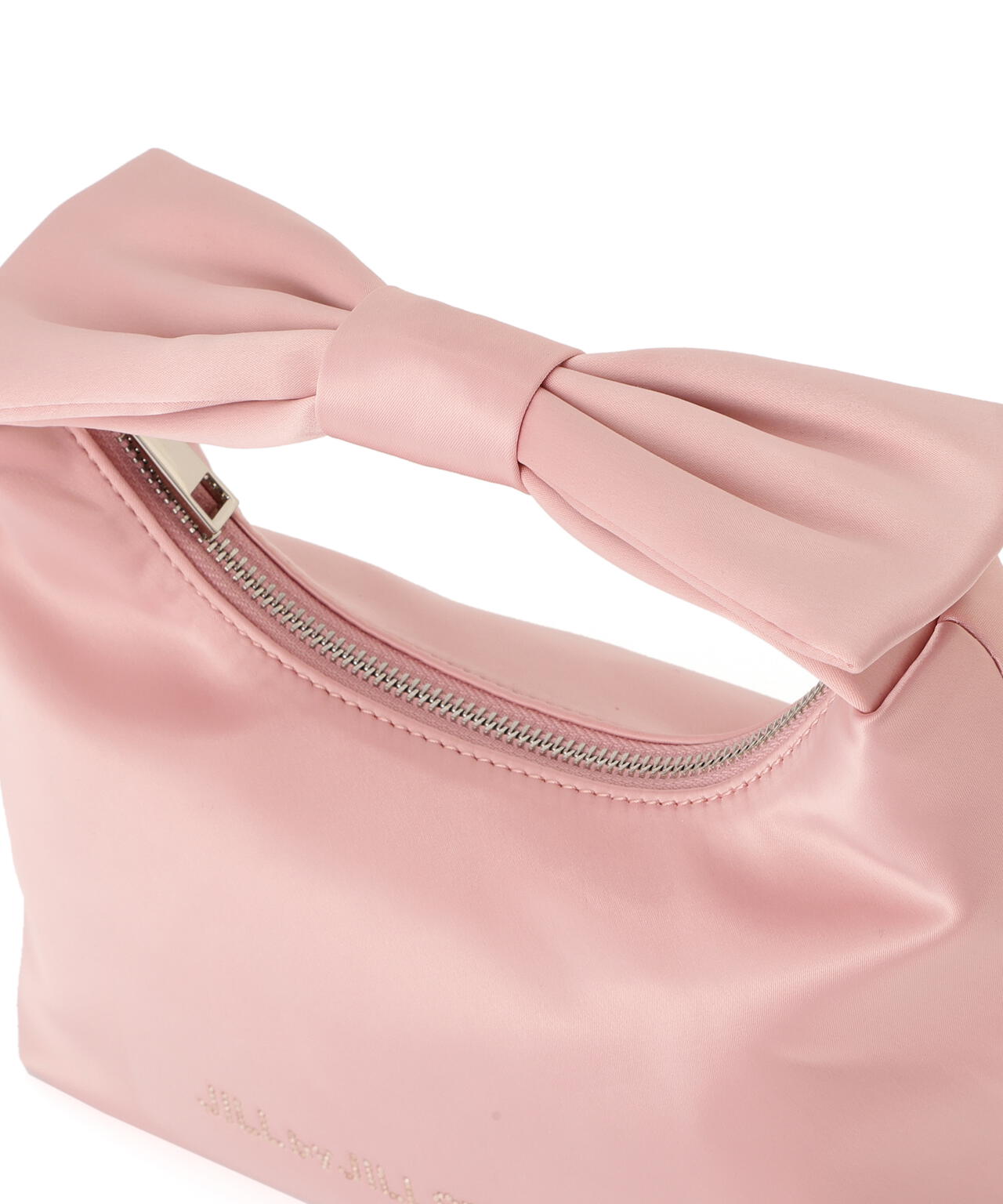 リボンハンドルサテンバッグ