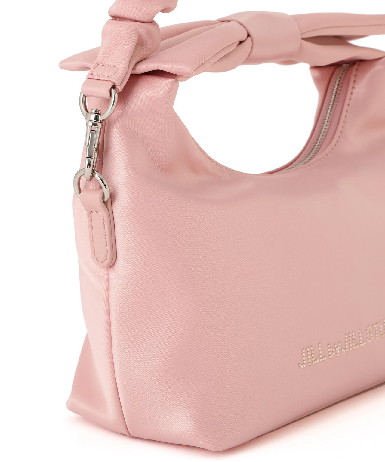 リボンハンドルサテンバッグ