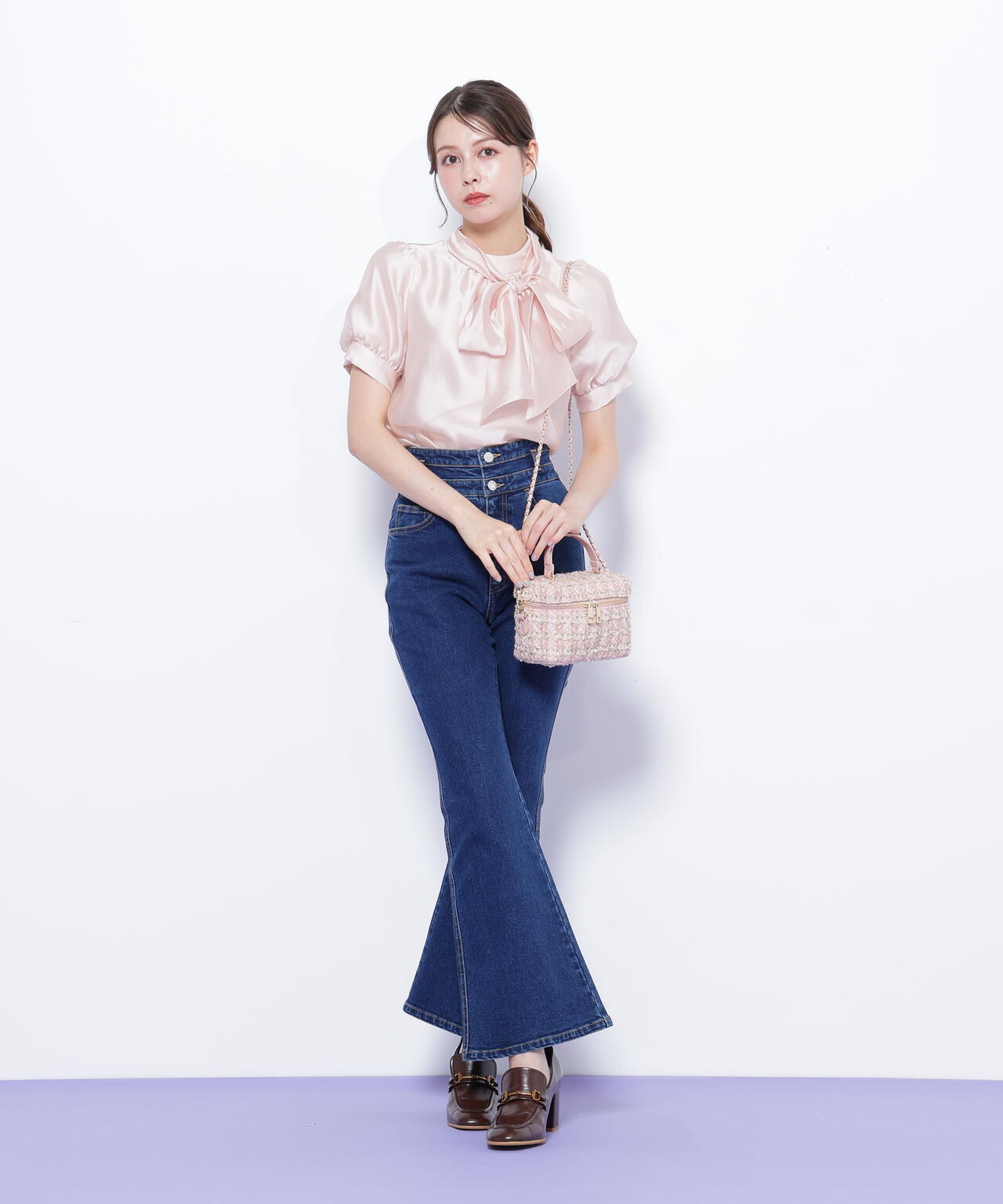 ツイードキルティングバニティ