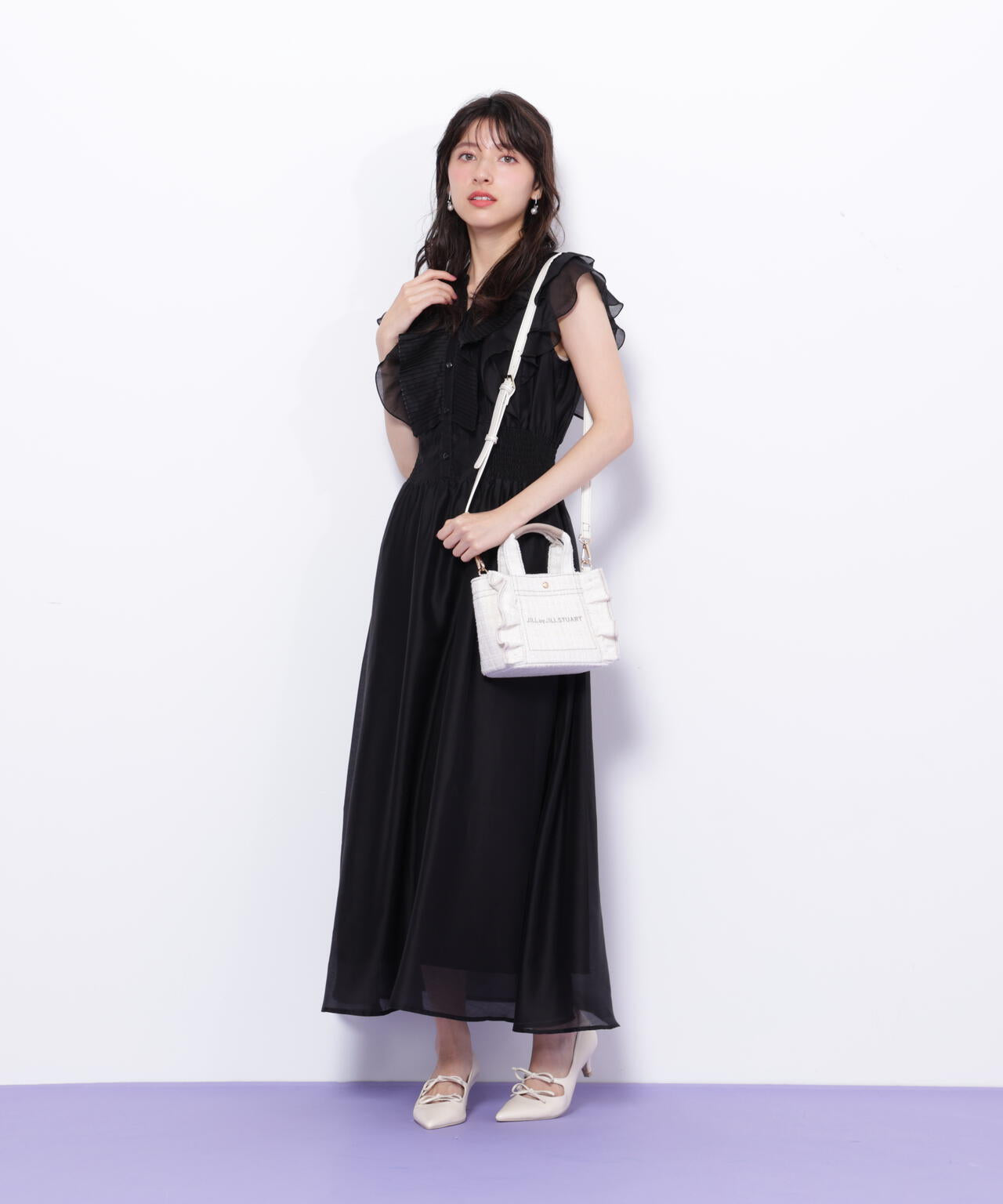 <フリルトートミニ>ツイード