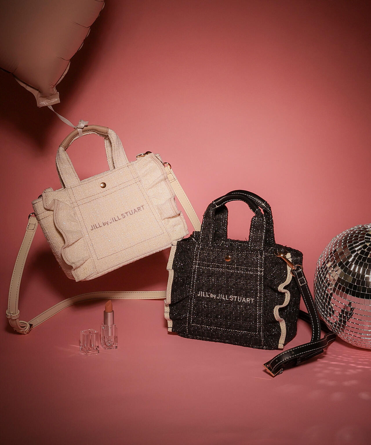 <フリルトートミニ>ツイード