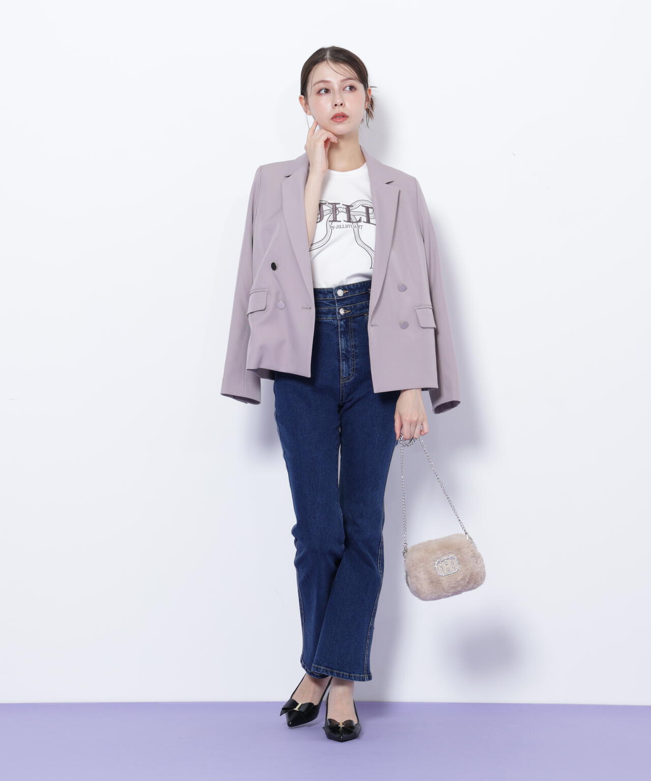 Wink J フェイクファーポシェット