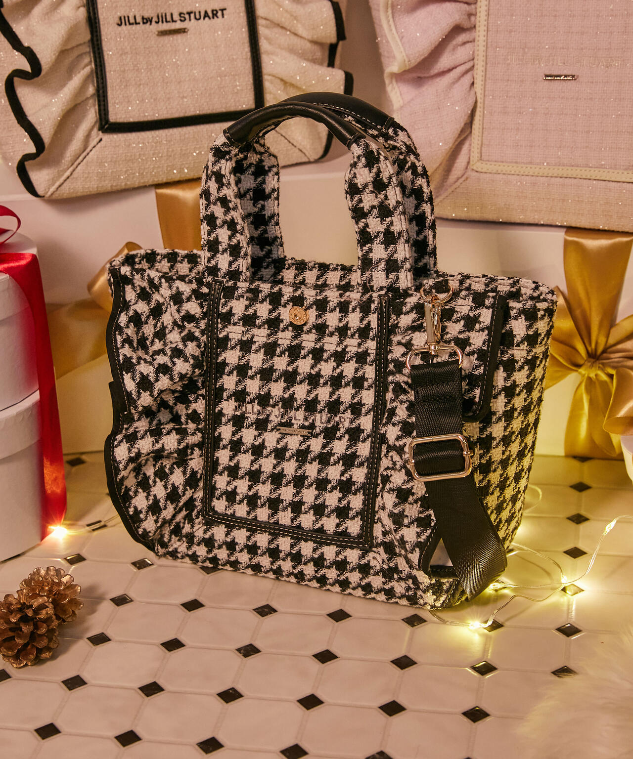 <リミテッドファブリック>フレームフリルトートバッグ