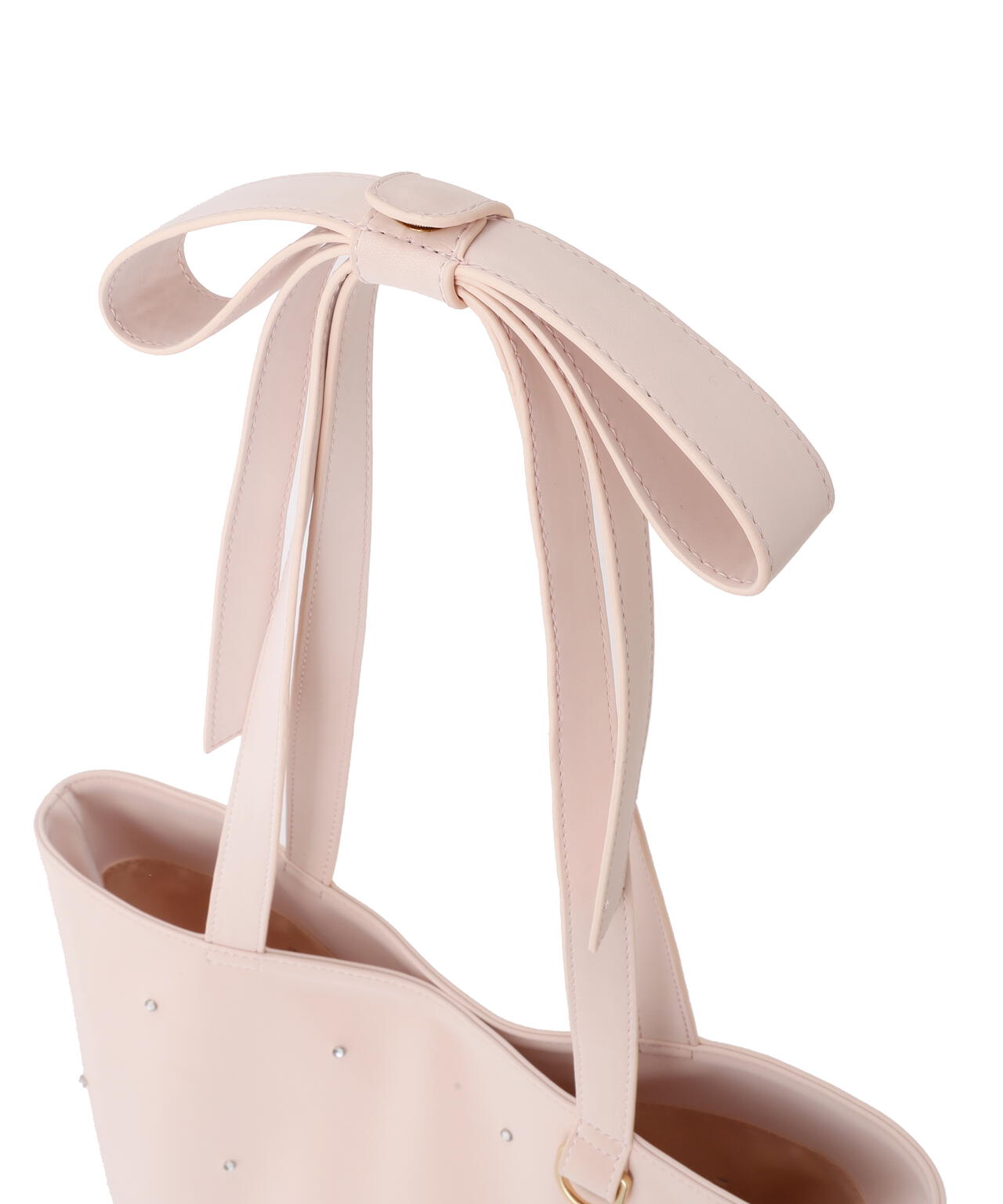 ビジューリボントートバッグ