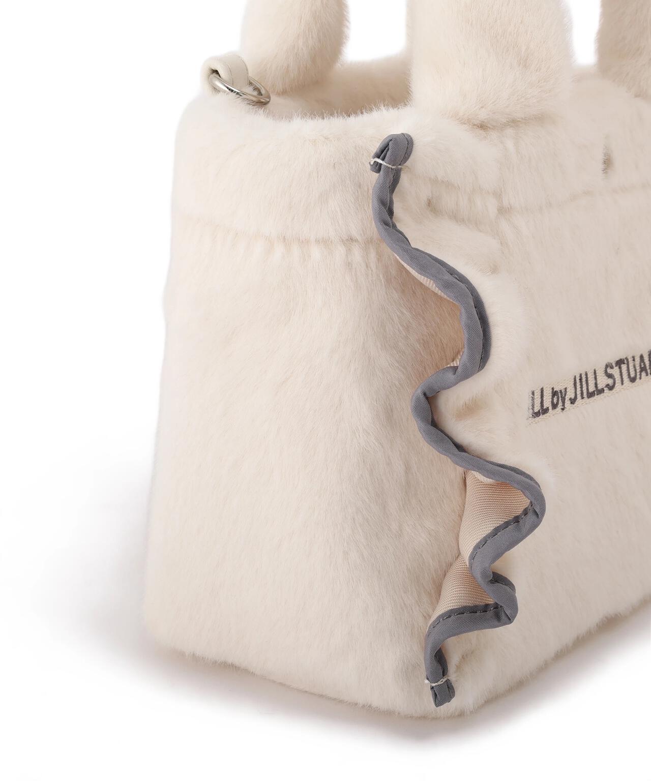 <フリルトートミニ>フェイクファー