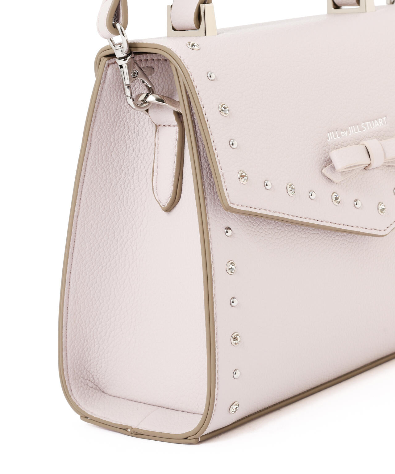 ビジュースタッズフラップショルダーバッグ