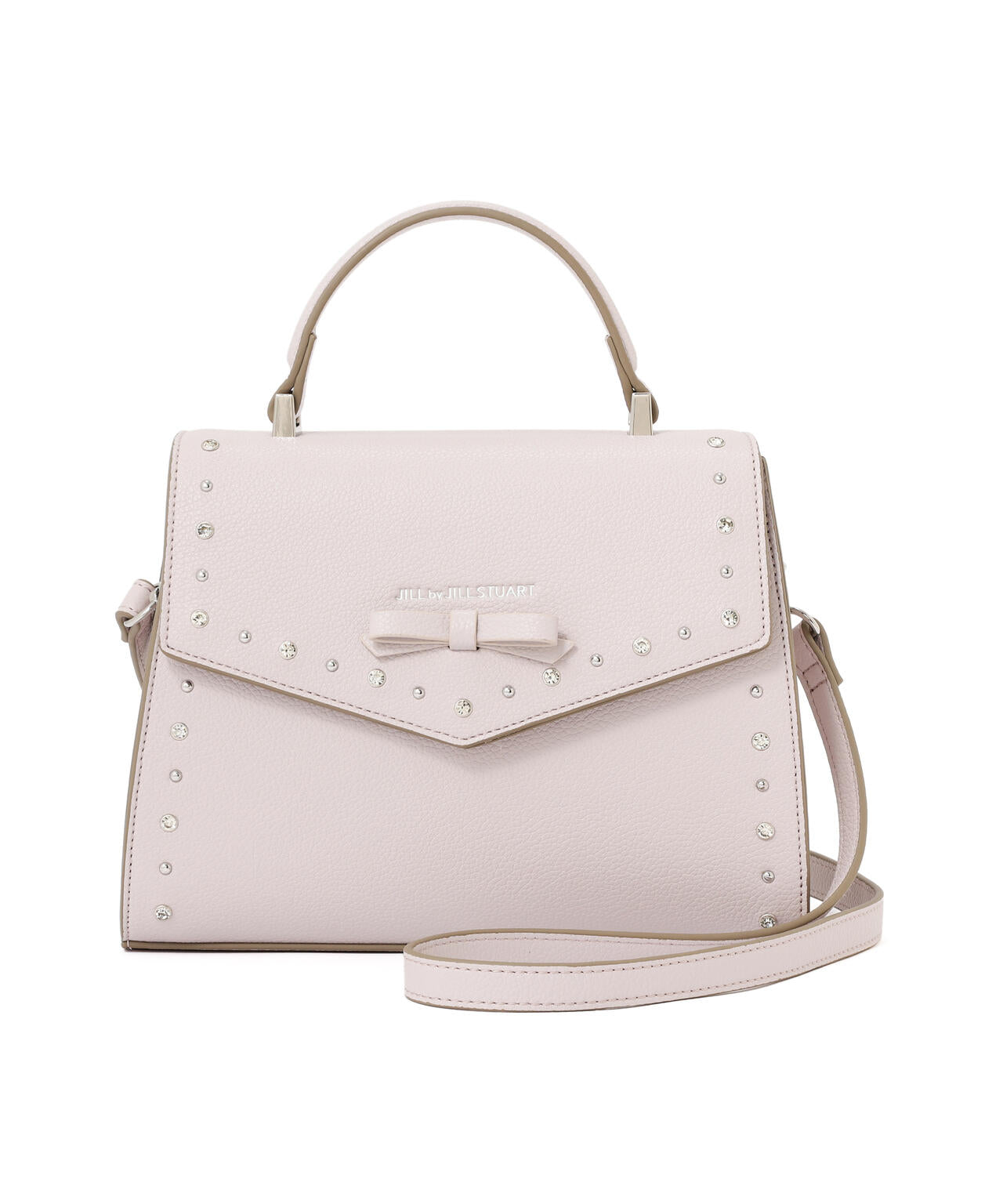 ビジュースタッズフラップショルダーバッグ