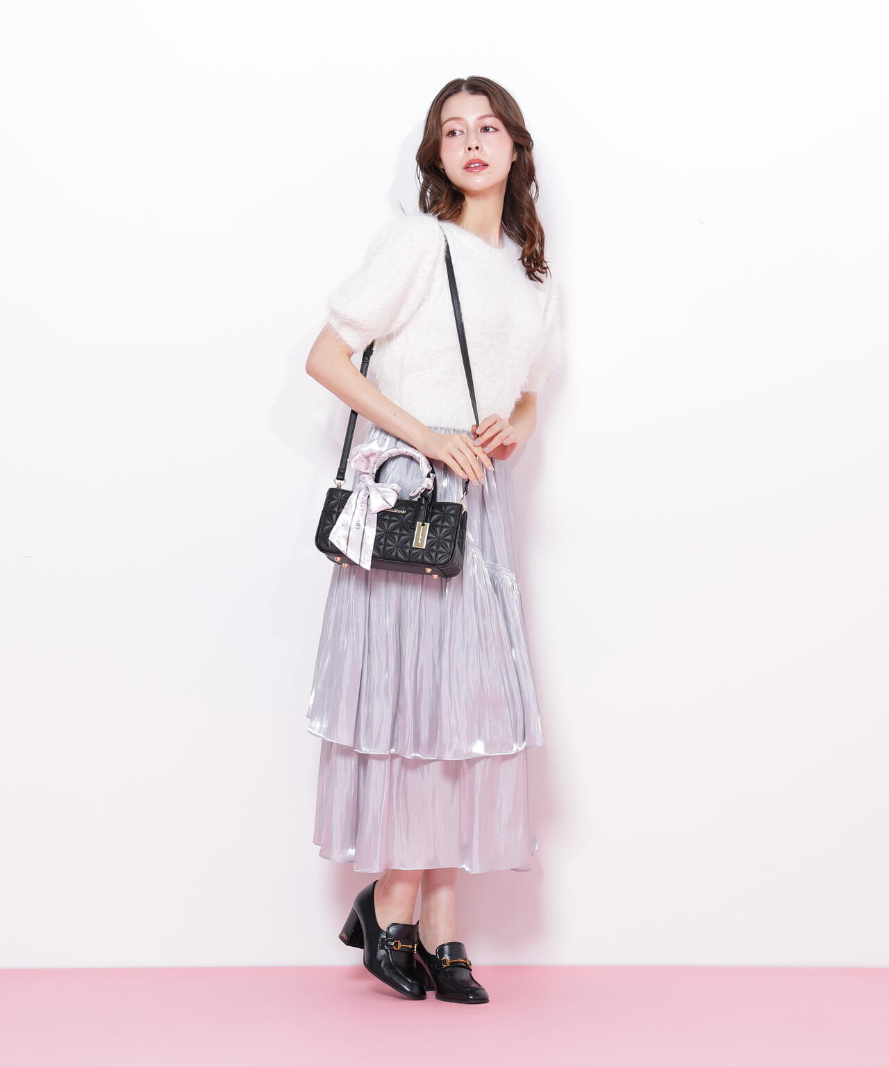 スカーフキルティングトート