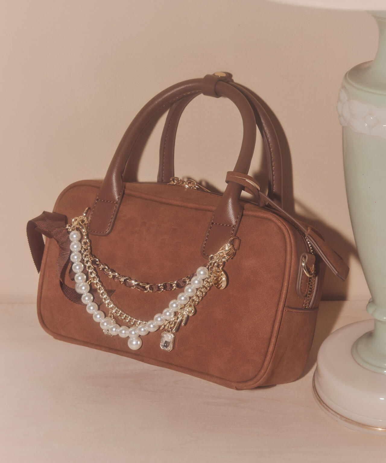 チャーム付きミニボストン