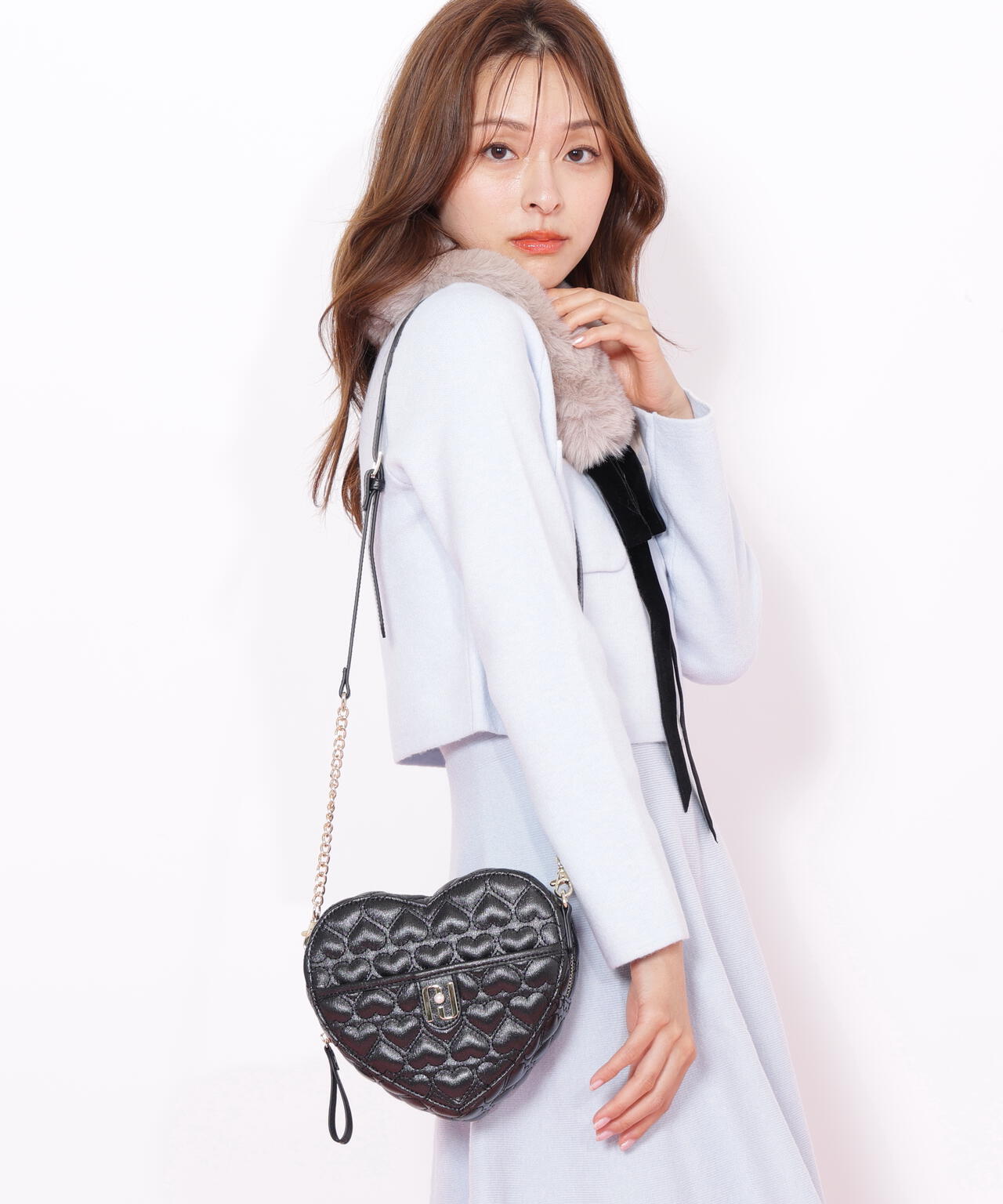 ハートキルトポシェット