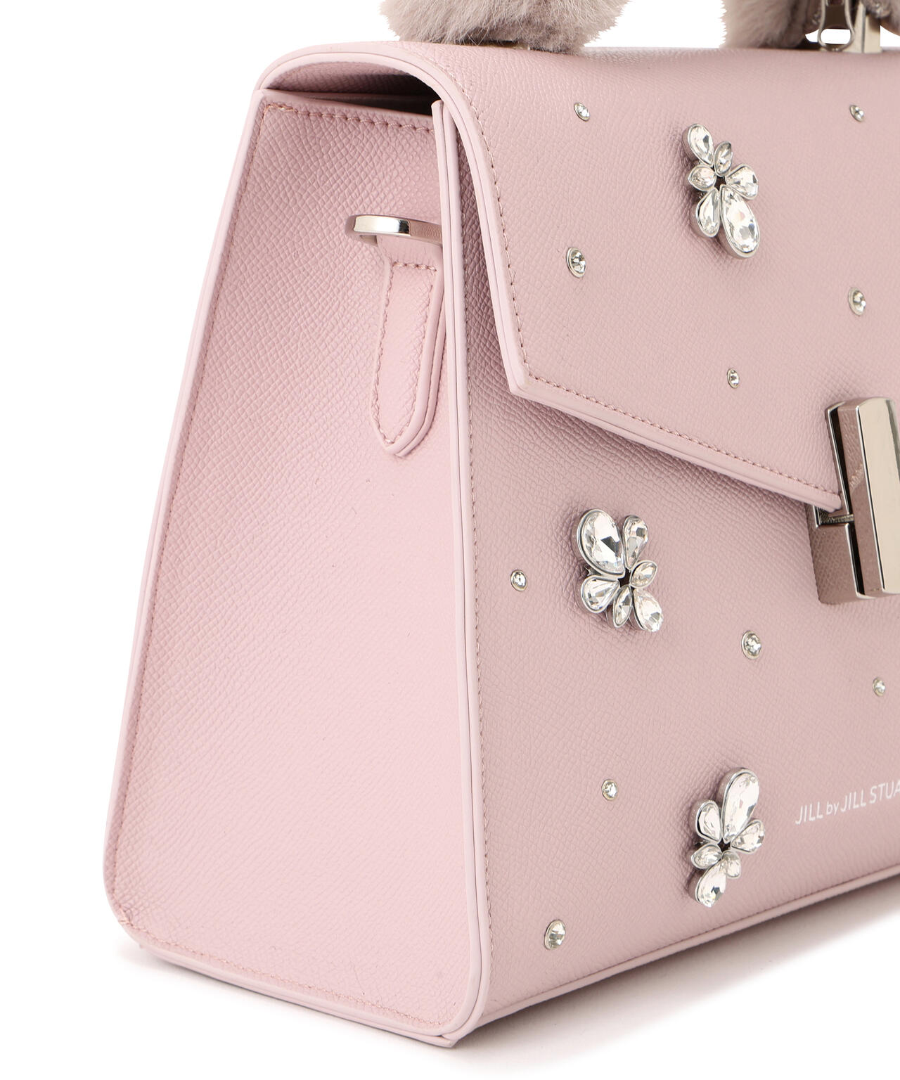 ランダムビジューファーハンドルバッグ