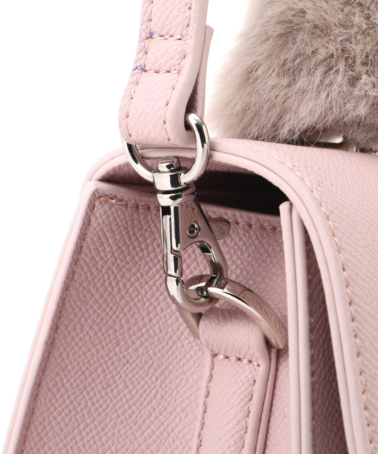 ランダムビジューファーハンドルバッグ