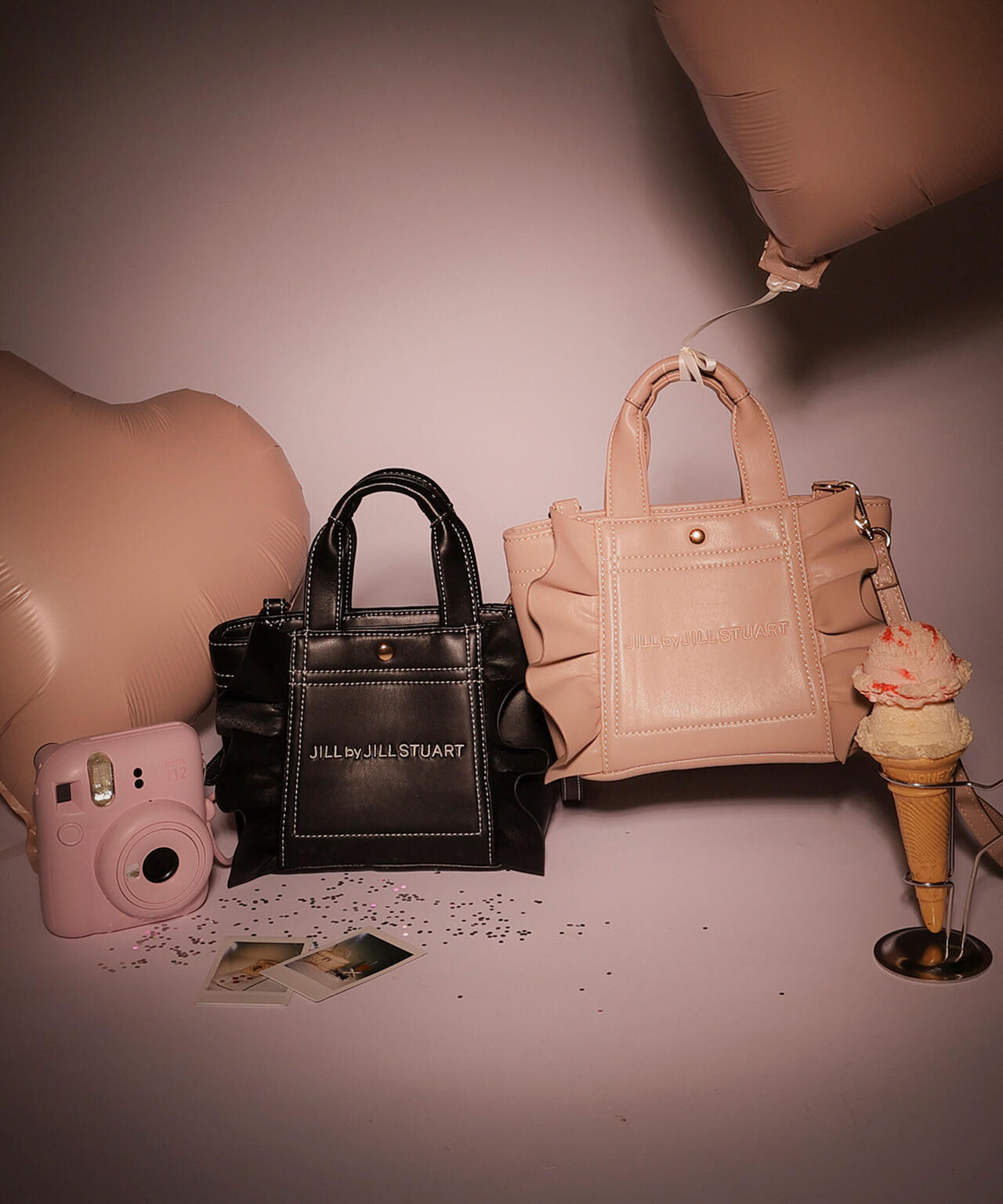 <フリルトートミニ>フェイクレザー