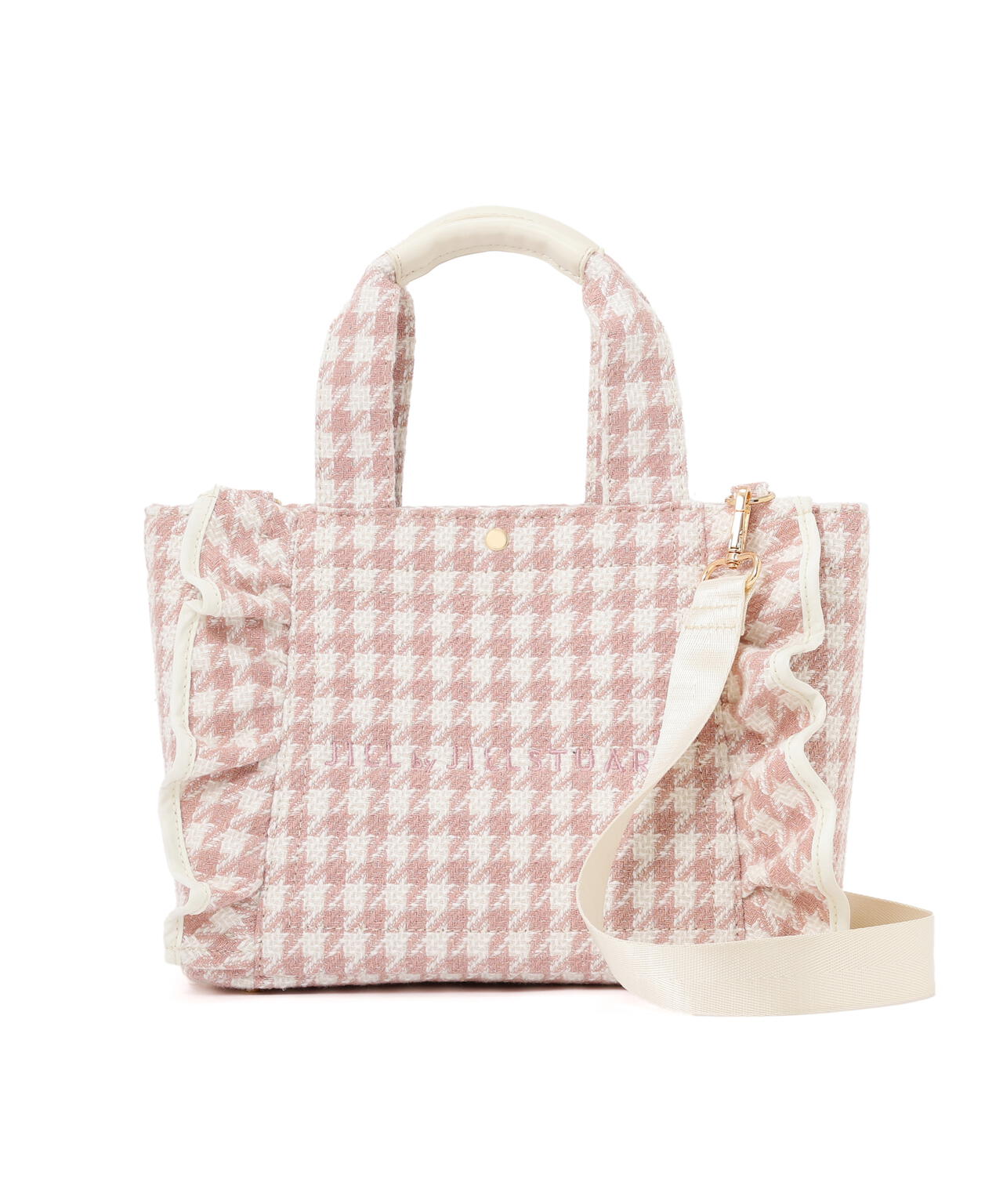 チドリツイードフリルトートバッグ