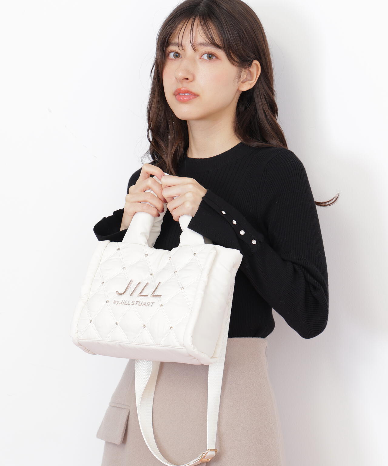 キルティングパフトートバッグ