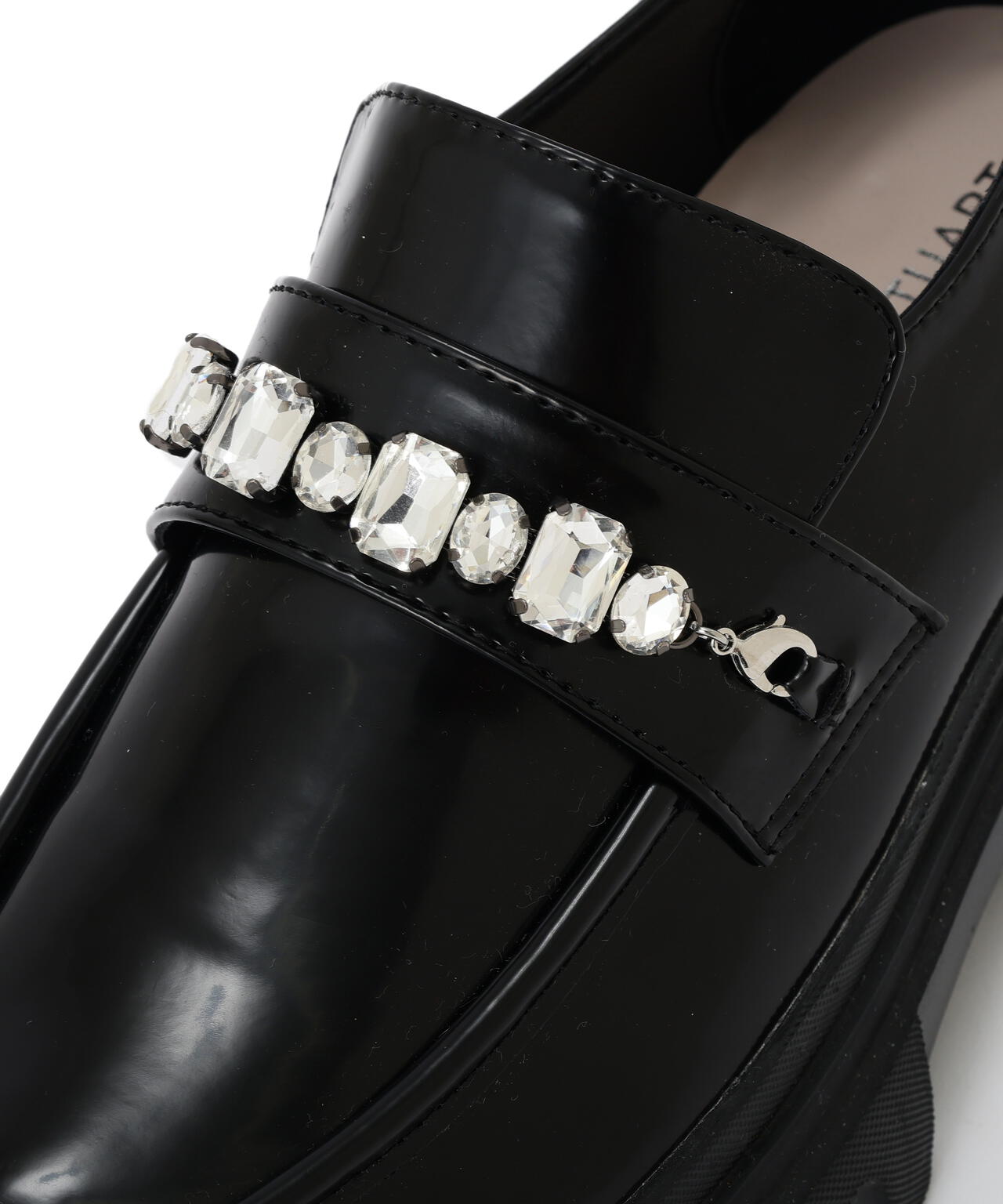 ビジュー付きカスタムローファー