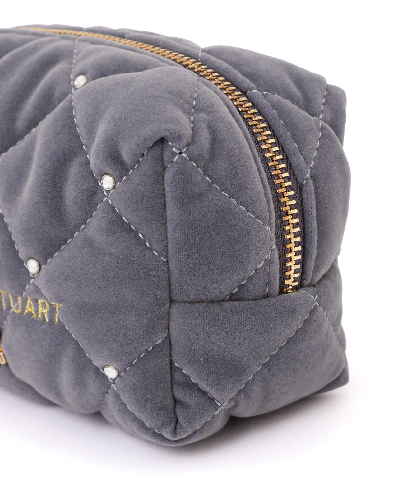 ビジューリボンキルティングポーチ