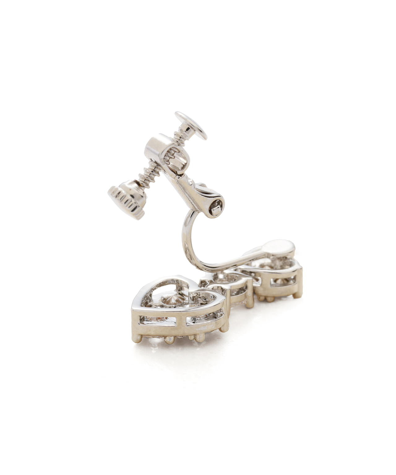 Cubicトリプルハートイヤリング