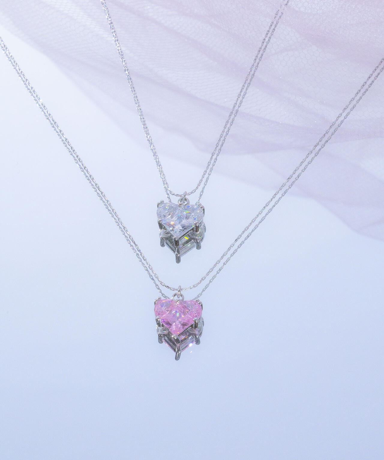 Cubic ハートネックレス