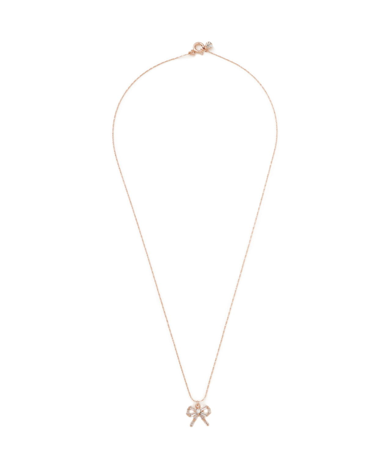 Cubic プチリボンネックレス